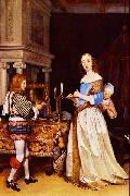 Gerard ter Borch the Younger A Lady at her Toilet oil painting reproduction